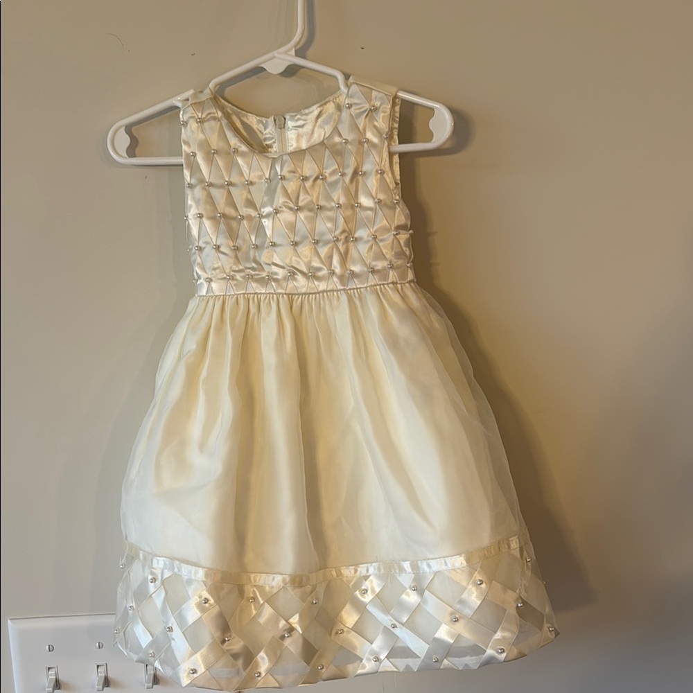 Cinderella Cream A-Line Sundress for Wedding Guest